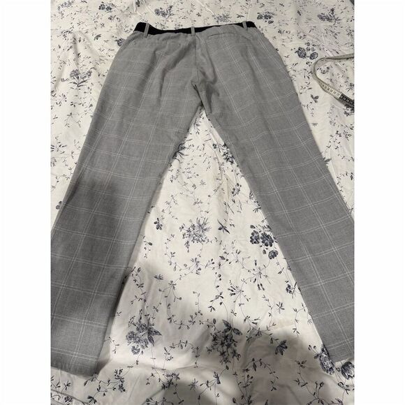 ZARA men's  Gray Plaid Slim Fit Dress Pants Size M Business - Picture 3 of 6
